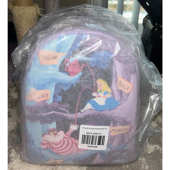 Loungefly Disney Alice in Wonderland Cheshire Cat-Mini Backpack (NWT) - Picture 6 of 6